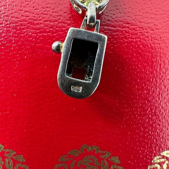 Vintage 925 Peridot And Topaz CJ Marked Bracelet - Picture 2 of 6